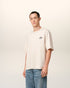 AMI PARIS Beige Cotton Ami Signature T-Shirt Mens Apparel